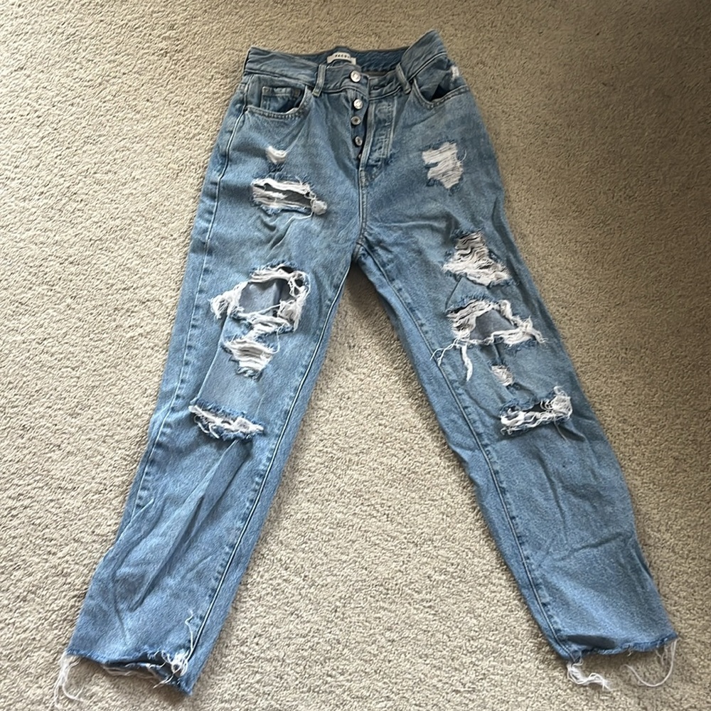 Pacsun ripped straight leg jeans